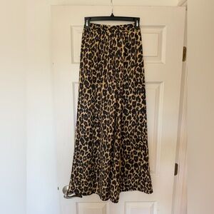 NEW Zara Leopard Print Wide Leg Pants